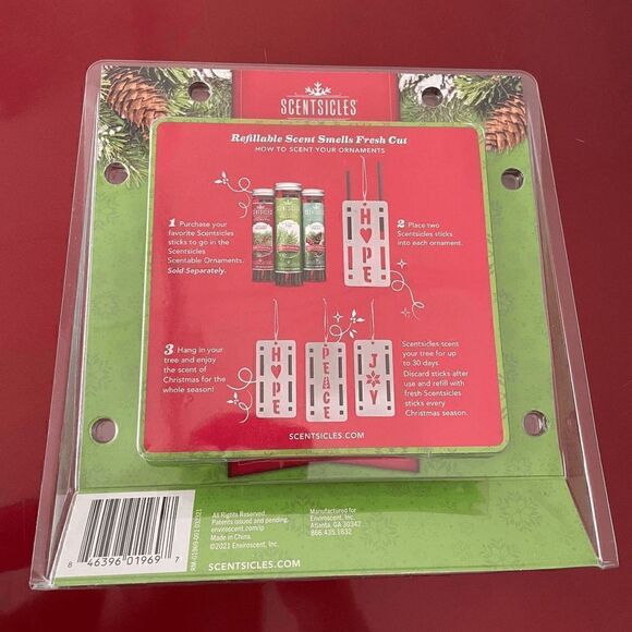 Scentsicles Scentable Ornaments 3 Pack of Scented Ornament Holders - Picture 2 of 2
